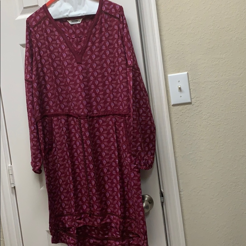 Relaxed fit long sleeve dress
